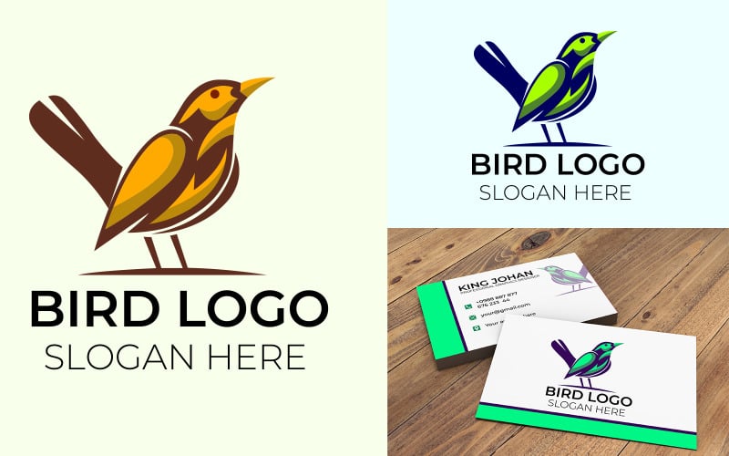 Creative Magpie Bird logo design Logo Template