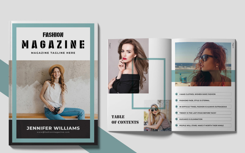 Fashion And Lifestyle Magazine Design Layout Magazine Template