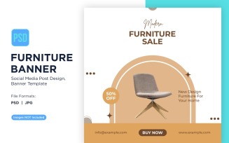 Modern Furniture Sale Banner Design Template