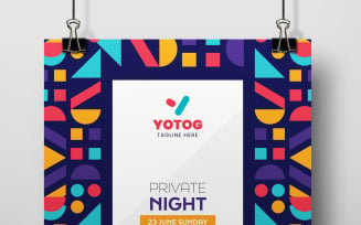 Private Night Flyer Template