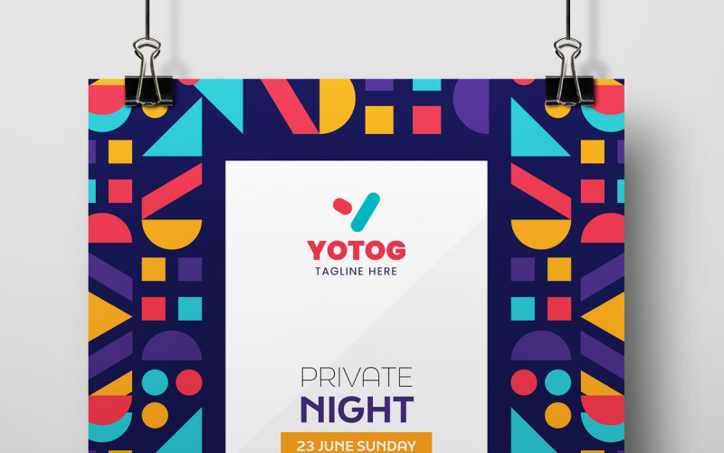 Private Night Flyer Template Corporate Identity