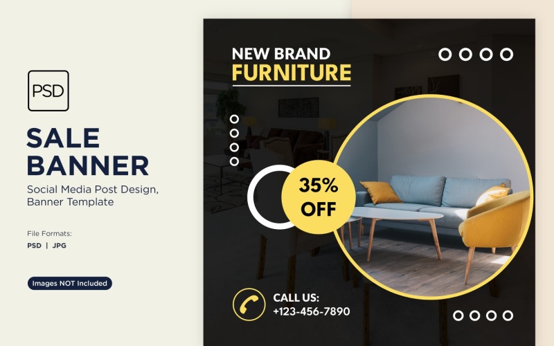 Special Sale on New Brand Furniture Banner Design Template Social Media