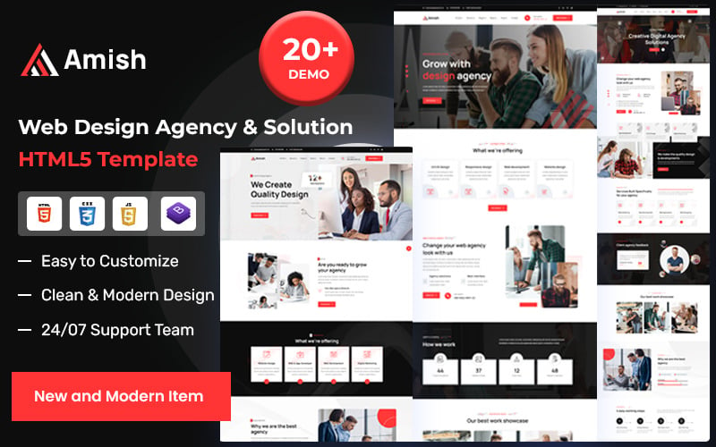 Web – Creative Design Agency & Solution HTML5 Template Website Template