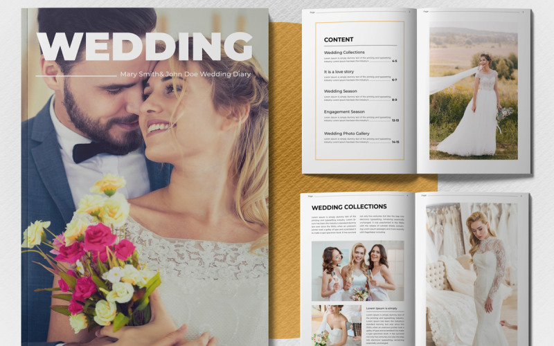 Wedding Magazine Template Corporate Identity