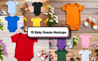 Baby Onesie Bodysuit Mockup Bundle