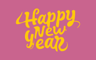 Free Happy New Year hand drawn vector lettering