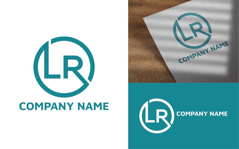 LR Monogram Letter Logo Template Design
