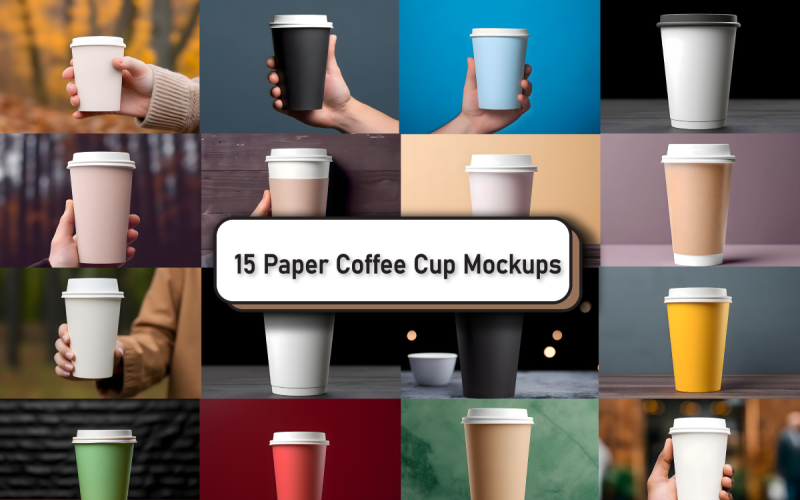 Paper Coffee Cup Mockup Bundle Product Mockup