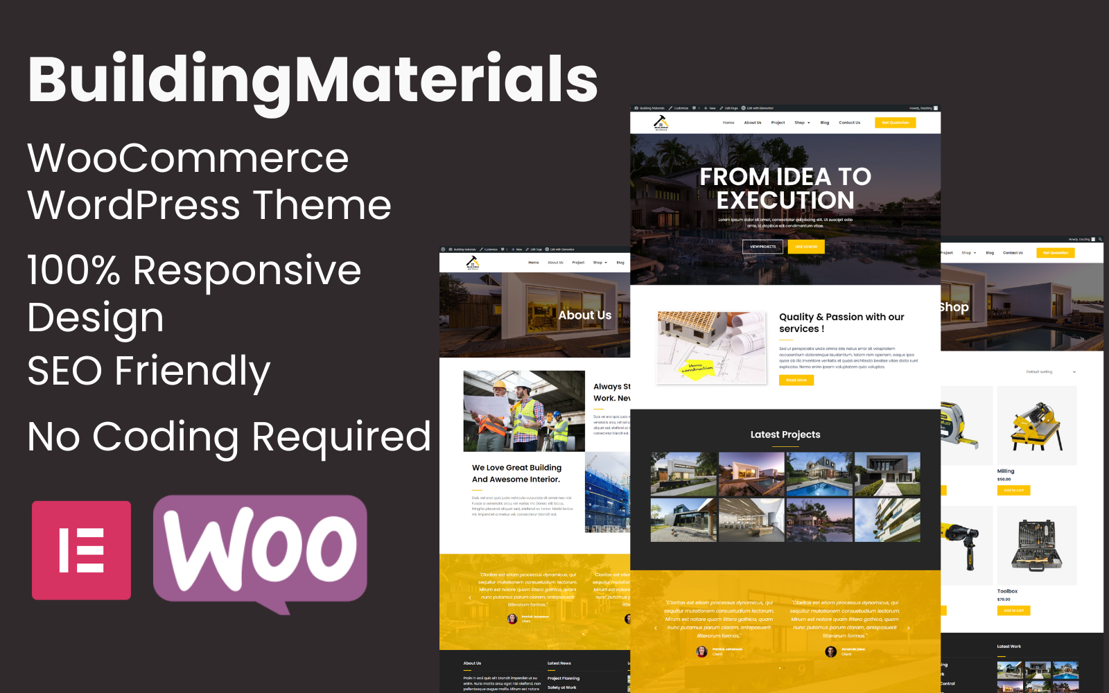 Building Materials WooCommerce WordPress Theme