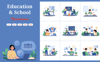M712_School & Education Illustration Pack 1