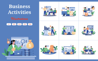 M713_Business Activities Illustration Pack 1