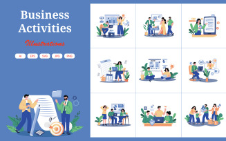 M713_Business Activities Illustration Pack 2