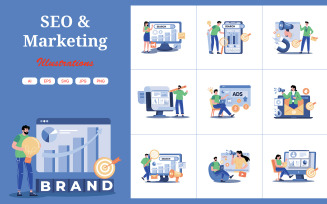 M715_SEO & Marketing Illustration Pack 1