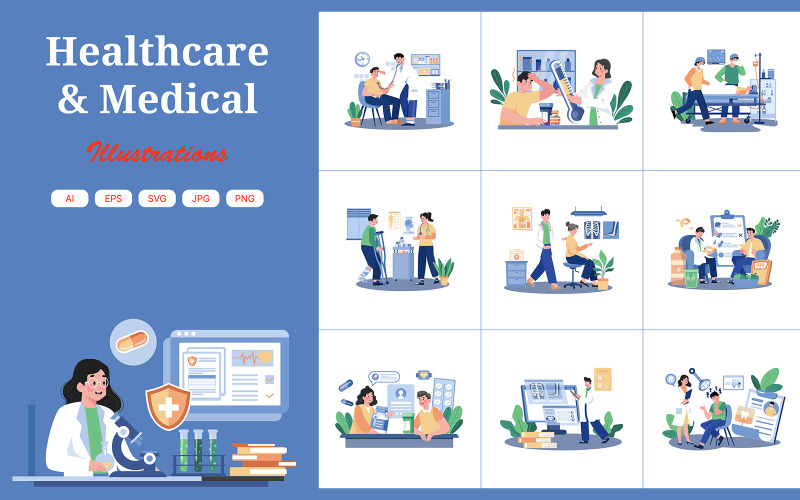 M716_Healthcare & Medical Illustration Pack 1