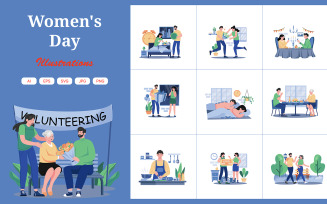 M717_Women's Day Illustration Pack 1