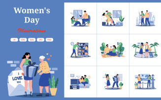 M717_Women's Day Illustration Pack 2