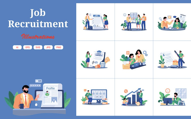 M723_Job Recruitment Illustration Pack 2
