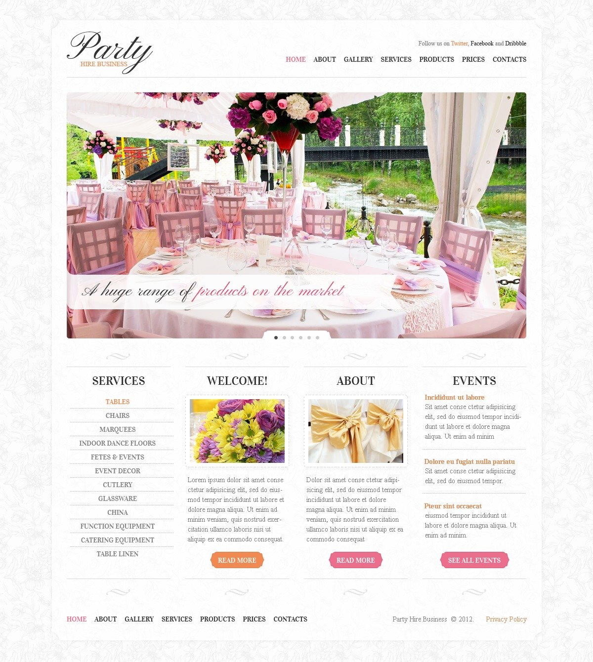 Event Planner Website Template #37762 by WT - Website ...