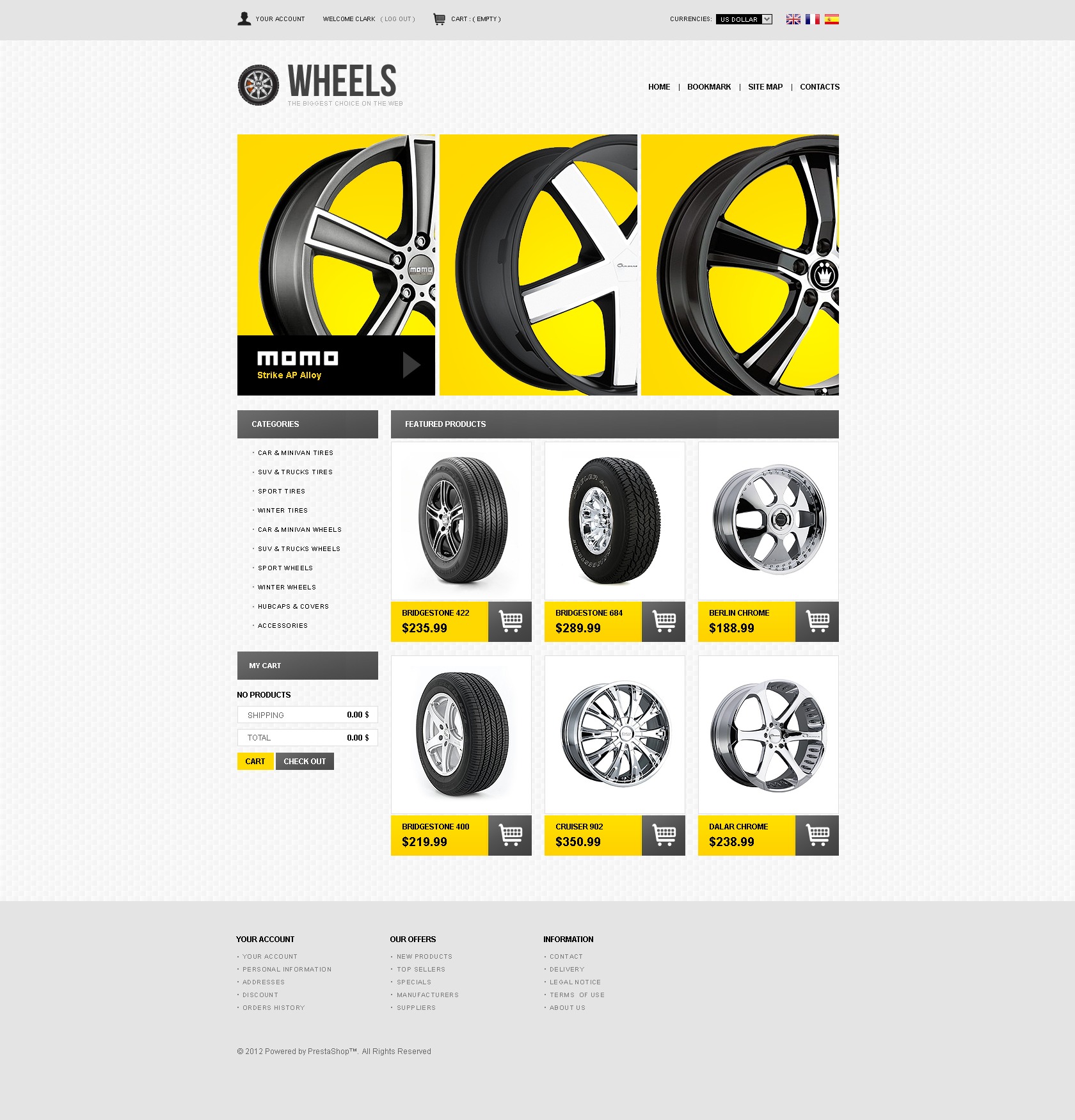 Wheels & Tires Online Theme 37779