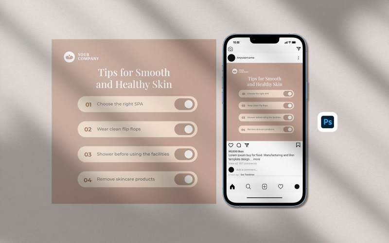 Beauty Skincare Tips Instagram Post Social Media