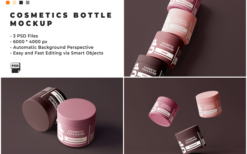 Cosmetic Bottle Mockup Template 1 Product Mockup