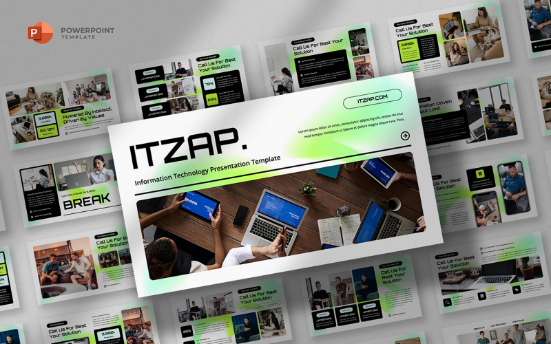 Itzap - Information Technology Powerpoint Template PowerPoint Template
