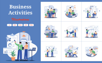 M680_Business Activities Illustration Pack