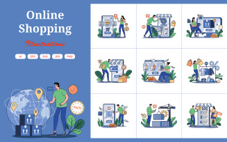 M686_Online Shopping Illustration Pack 1