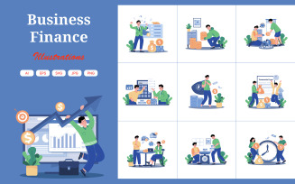 M696_Business Finance Illustration Pack 1