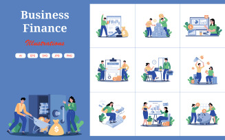 M696_Business Finance Illustration Pack 2