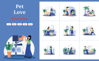 M703_Pet Love Illustration Pack