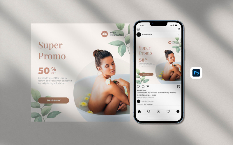 SPA Beauty Care Promotion Instagram Post Social Media