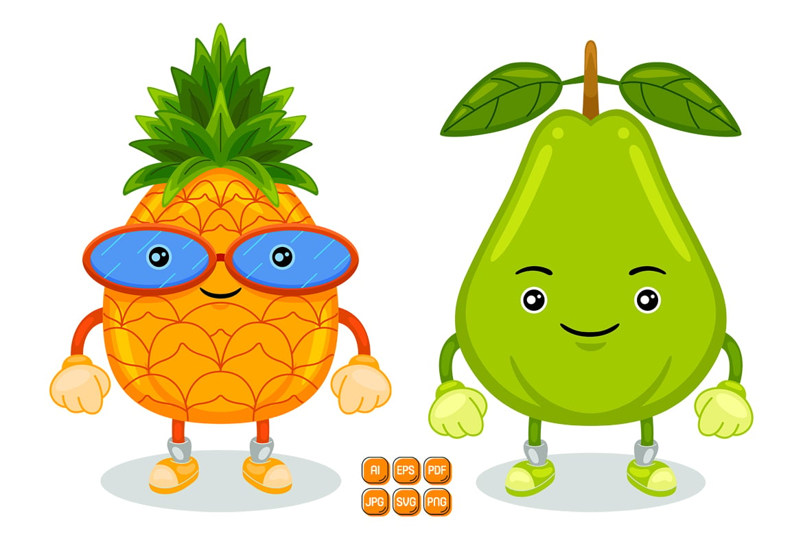 Kit Graphique #377288 Pear Pineapple Divers Modles Web - Logo template Preview