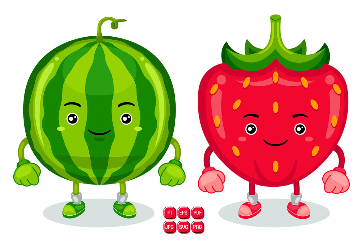 Kit Graphique #377289 Strawberry Watermelon Divers Modles Web - Logo template Preview