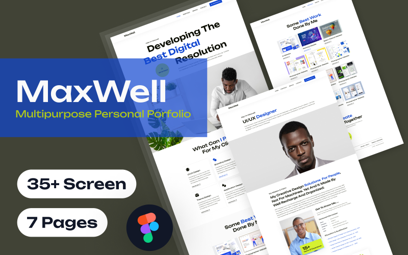 Maxwell Creative Personal Portfolio UI Element