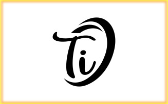 Ti modern letter logo design with logo template design
