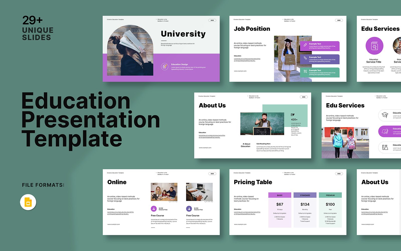 Kit Graphique #377306 Education Presentation Divers Modles Web - Logo template Preview