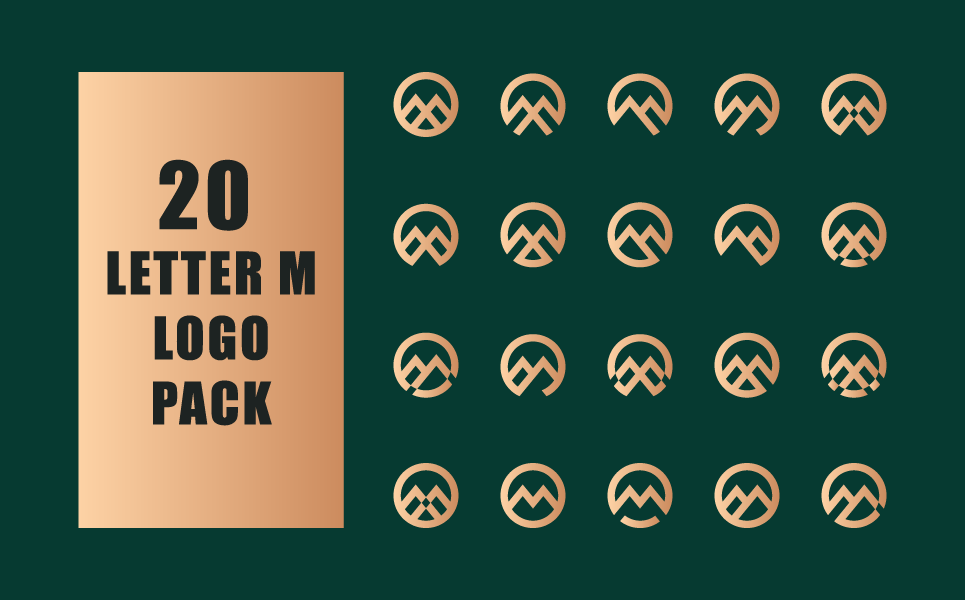 Letter M Logo Maker Pack Template