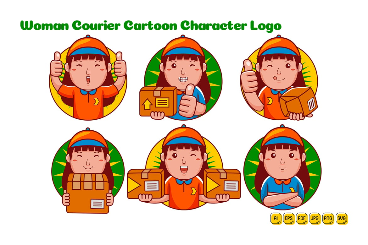 Kit Graphique #377334 Courier Service Divers Modles Web - Logo template Preview
