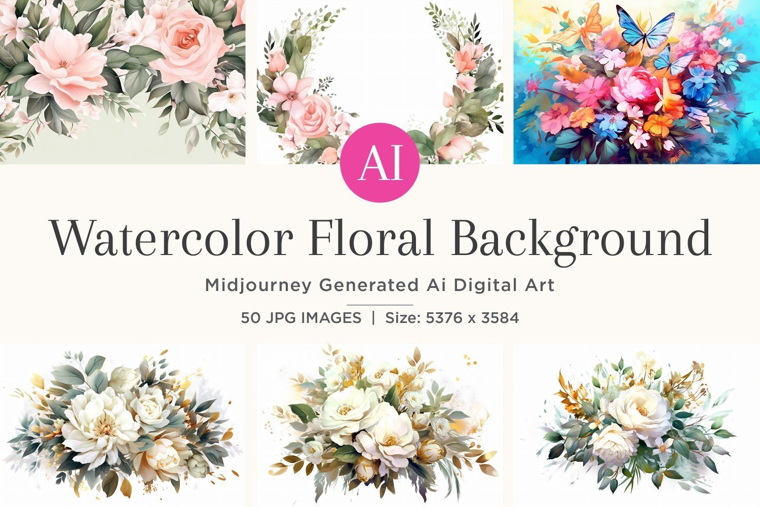 Kit Graphique #377398 Watercouleur Floral Divers Modles Web - Logo template Preview