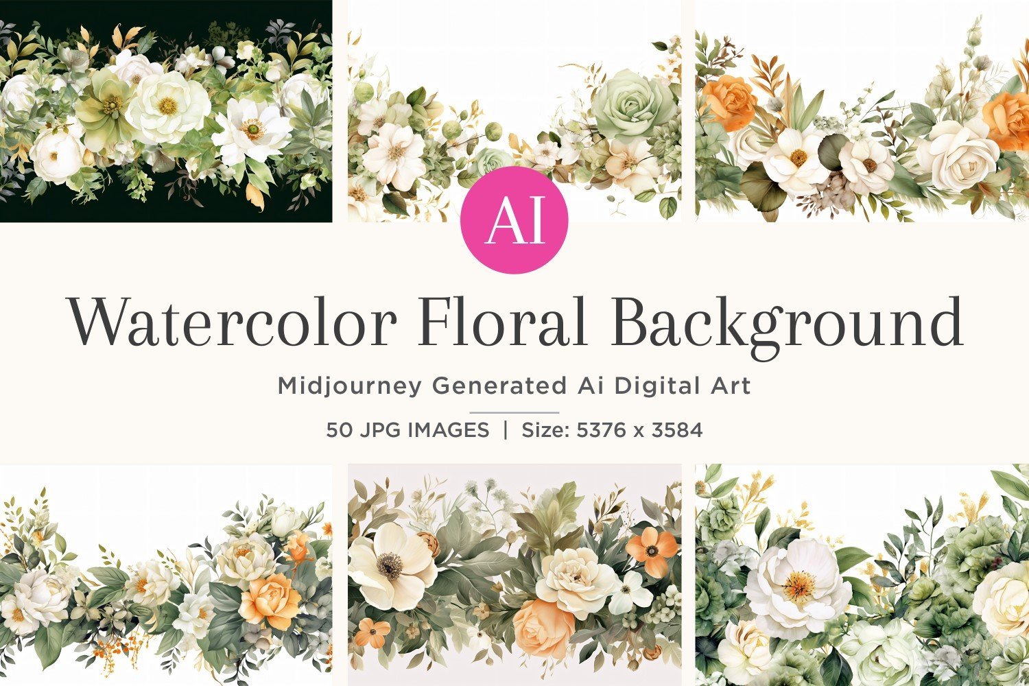 Kit Graphique #377399 Watercouleur Floral Divers Modles Web - Logo template Preview