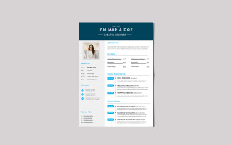 Creative Maria Got Job Resume | CV Template