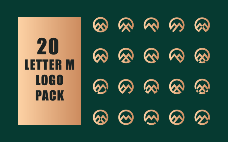 Letter M Logo Maker Pack Template Logo Template