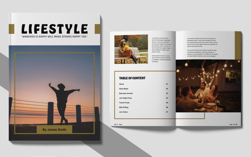 Lifestyle Magazine Layout Corporate Identity