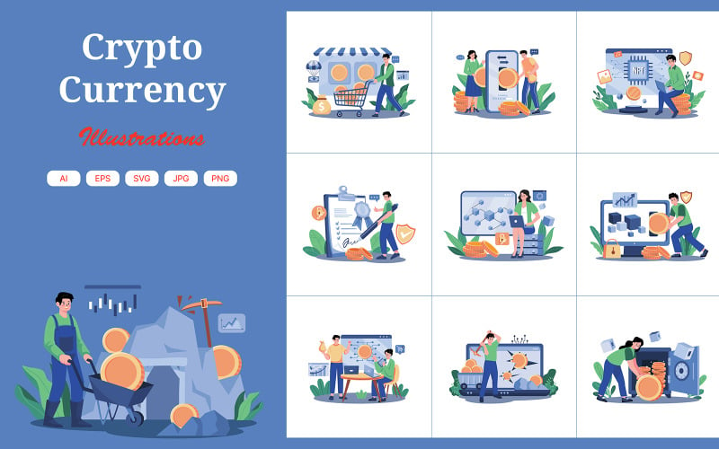 M655_Cryptocurrency Illustration Pack