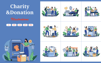 M657_Charity and Donation Illustration Pack
