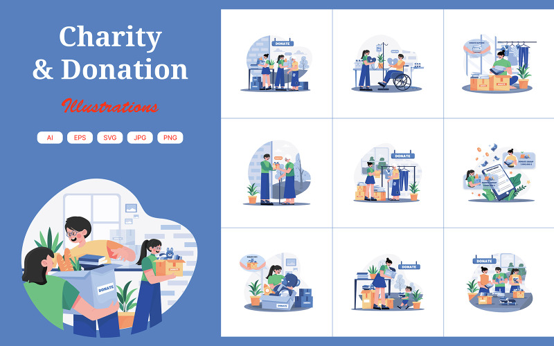 M671_Charity and Donation Illustration Pack 1