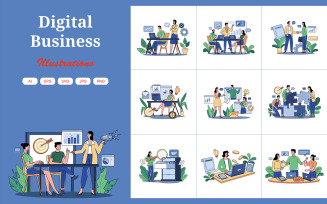 M672_Digital Business Illustration Pack 1