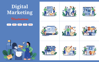 M675_Digital Marketing Illustration Pack 1