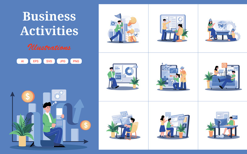 M678_Business Activities Illustration Pack